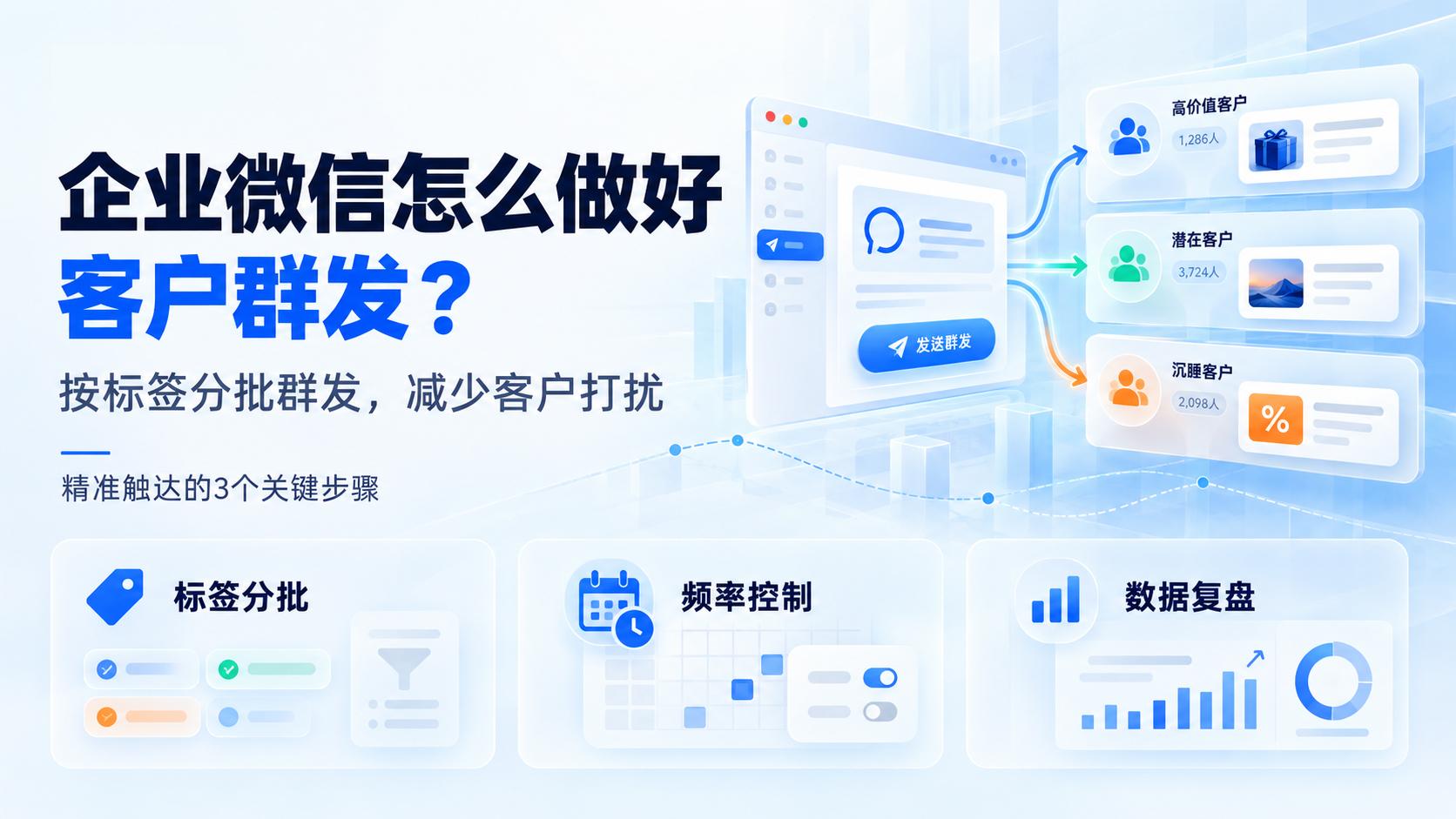 企业微信怎么做好客户群发？按标签分批群发、减少打扰的设置步骤